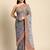grey gotta patti poly georgette bandhani saree