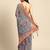 grey gotta patti poly georgette bandhani saree