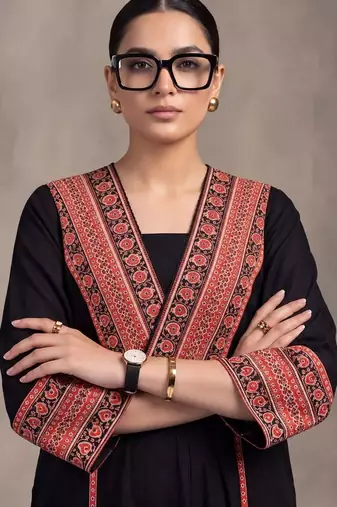 women printed regular cotton kurta with trousers & with dupatta