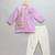 Purple embroidered cotton kurta set