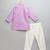 Purple embroidered cotton kurta set