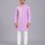 Purple embroidered cotton kurta set