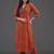 women ethnic motifs embroidered regular mirror work kurta with trousers