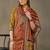 women ethnic motifs printed regular cotton kurta with trousers & with dupatta