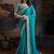 blue bandhani printed embroidered pure georgette bandhani saree