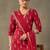 women ethnic motifs printed regular cotton kurta with trousers & with dupatta