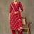 women ethnic motifs printed regular cotton kurta with trousers & with dupatta