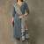 women printed regular cotton kurta with palazzos & with dupatta