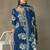 women floral printed regular thread work cotton kurta with trousers & with dupatta