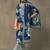 women floral printed regular thread work cotton kurta with trousers & with dupatta