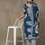 women floral printed regular thread work cotton kurta with trousers & with dupatta