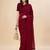 maroon maroon beads and stones embellished pure chiffon saree