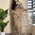 brown embroidered ethnic motifs  organza saree