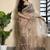 brown embroidered ethnic motifs  organza saree