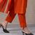 floral embroidered empire thread work cotton kurta with trousers & dupatta