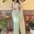 green embellished sequinned designer saree