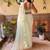 green embellished sequinned designer saree
