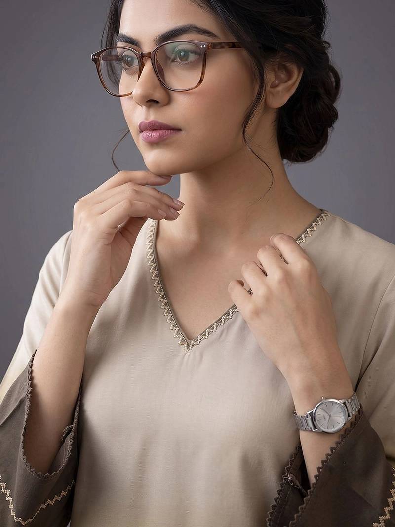 women ombre regular thread work kurta with trousers