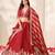 Red Art Silk Semi Stitched Lehenga Choli with Embroidery Work