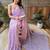 lavender embellished sequinned designer saree