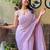 lavender embellished sequinned designer saree