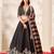 Black Art Silk Semi Stitched Lehenga Choli with Embroidery Work