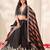 Black Art Silk Semi Stitched Lehenga Choli with Embroidery Work