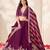 Wine Art Silk Semi Stitched Lehenga Choli with Embroidery Work