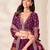 Wine Art Silk Semi Stitched Lehenga Choli with Embroidery Work