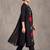 women floral embroidered regular thread work cotton kurta with trousers & with dupatta