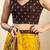 yellow ethnic motifs pure cotton ready to wear saree