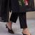 women floral embroidered regular thread work cotton kurta with trousers & with dupatta