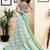 white printed pure cotton ready to wear saree