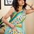 white printed pure cotton ready to wear saree