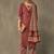 women ethnic motifs printed regular cotton kurta with palazzos & with dupatta