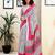 white pure cotton ready to wear saree