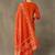 women embroidered regular sequinned cotton kurta with palazzos & with dupatta