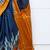 grey floral ikat saree