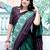 teal ikat saree