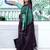 teal ikat saree