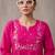 women ethnic thread work cotton kurta with trousers & with dupatta