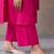 women ethnic thread work cotton kurta with trousers & with dupatta