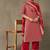 women printed regular cotton kurta with trousers & with dupatta