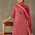 women printed regular cotton kurta with trousers & with dupatta