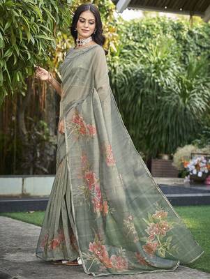 sea_green floral aari work tissue designer kanjeevaram saree 4