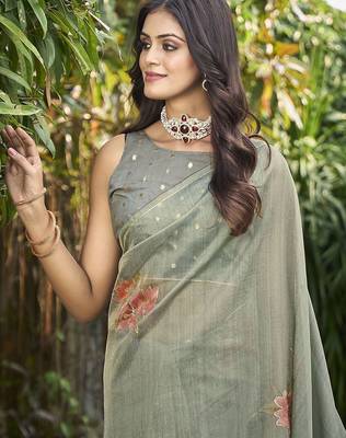sea_green floral aari work tissue designer kanjeevaram saree 5