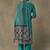 women ethnic motifs printed regular cotton kurta with palazzos & with dupatta