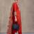 women ethnic motifs printed regular cotton kurta with trousers & with dupatta