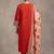 women ethnic motifs printed regular cotton kurta with trousers & with dupatta