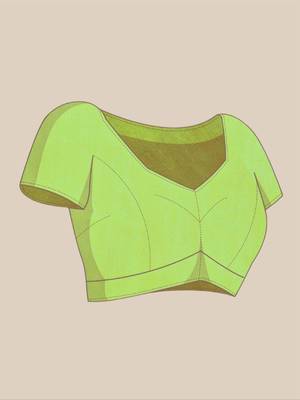 green embroidered leheriya saree 4
